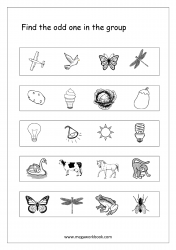 Odd One Out Worksheet 13 - Odd One Out Examples