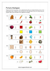 Picture Analogies Worksheet For Kindergarten - 09