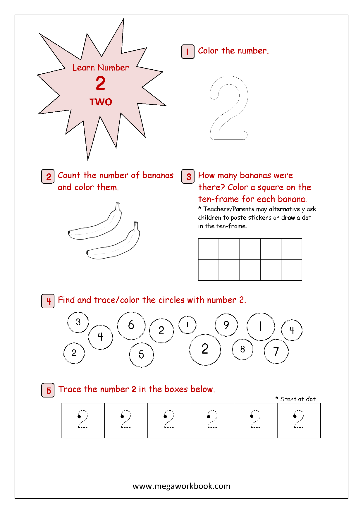 free printable number recognition 1 to 10 activity