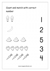Count And Match Worksheet 2 - Free Printable Number Matching Worksheet