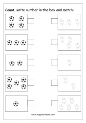 Count And Match Worksheet 1 - Kindergarten Number Matching Worksheet