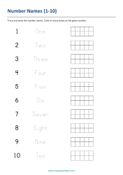 Write Number In Words - Number Names Worksheet 3