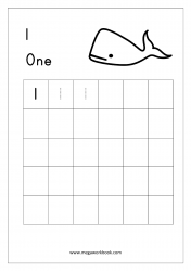Tracing Numbers - Number Tracing Worksheets - Tracing Numbers 1-10 - Number One (1)