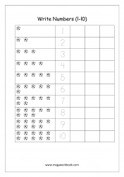 Recap Numbers 1-10 - Number Writing Practice Worksheet