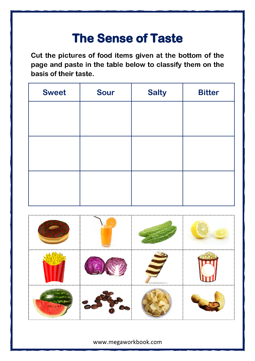 Five Senses Worksheets For Preschool And Kindergarten - MegaWorkbook