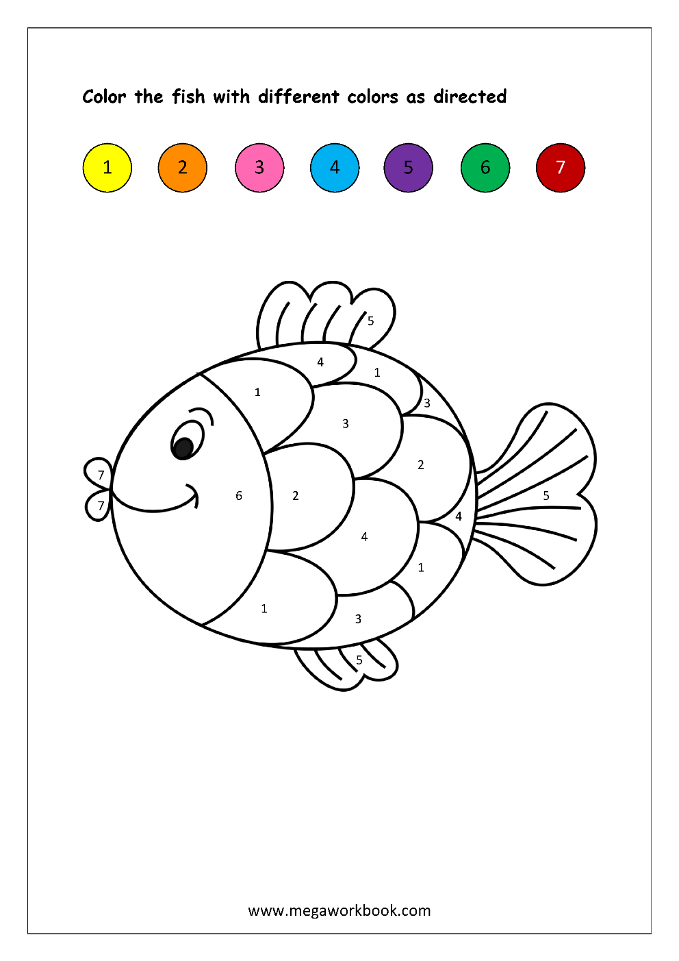 Color By Number Worksheets - Color By Number Math Worksheets - MegaWorkbook