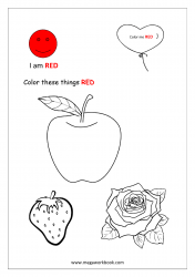 Red Coloring Page