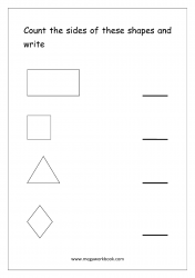 Count The Sides Of The Shapes - Worksheet 1