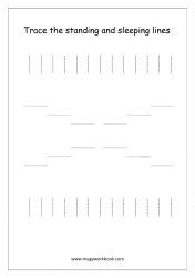 Line Tracing (Standing And Sleeping Lines) -  Pre-Writing Worksheet 2
