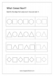 Pattern Identification (What Comes Next) - Worksheet 1