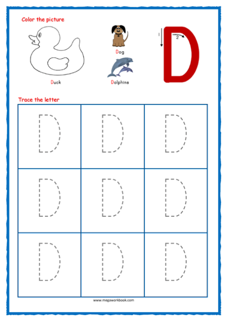 Capital Letter Tracing - Write in a Box and 4-lined Sheet